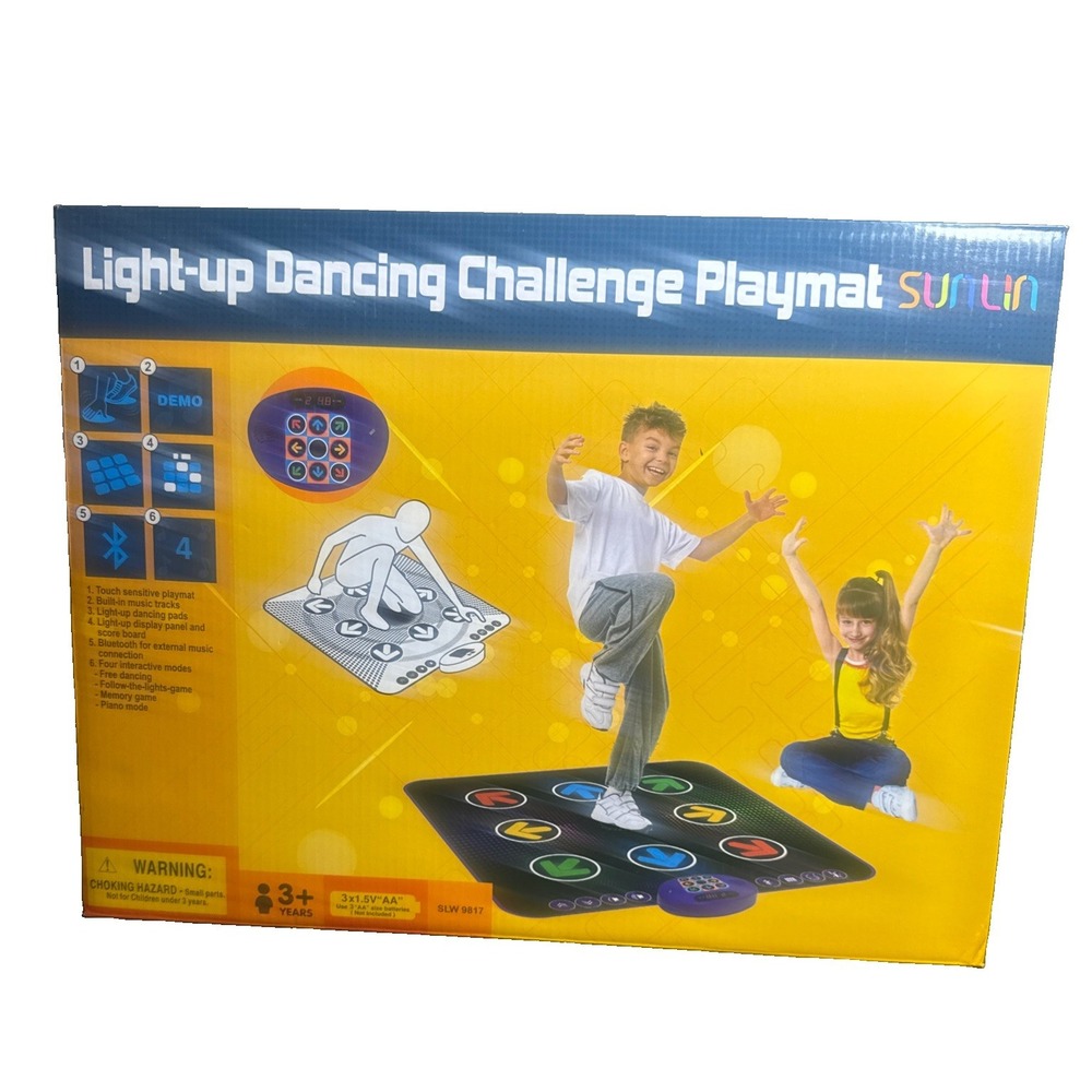 SUNLIN Dance Mat Rhythm Step Play Mat LED Music 35"x36" NEW FAST SHIP